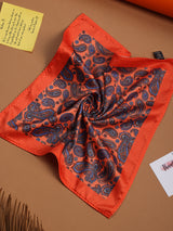 Orange Paisley Pocket Square