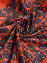 Orange Paisley Pocket Square