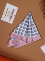 Blue & Pink Geometric Pocket Square