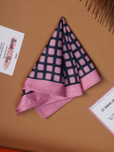 Pink & Black Geometric Pocket Square