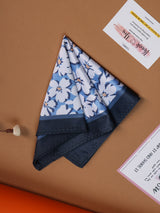 Blue Floral Pocket Square