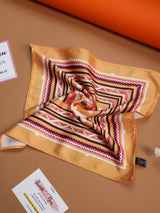 Peach Geometric Pocket Square