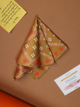 Brown Geometric Pocket Square