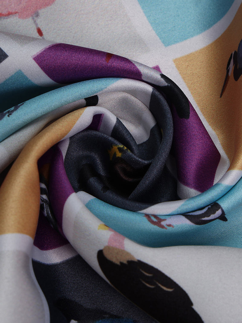 Multicolor Birds Pocket Square