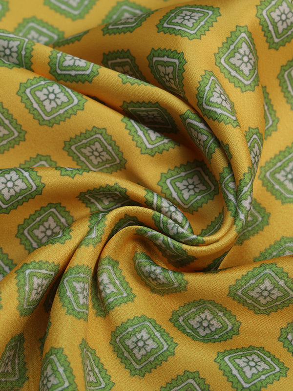 Green & Yellow Geometric Pocket Square