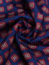 Blue & Red Geometric Pocket Square