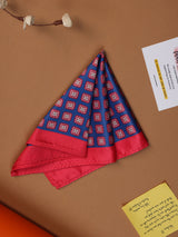 Blue & Red Geometric Pocket Square