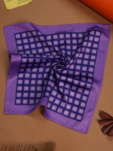 Purple Geometric Pocket Square