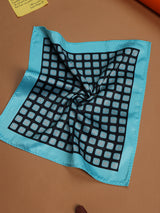 Blue & Black Geometric Pocket Square