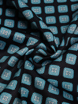 Blue Geometric Pocket Square