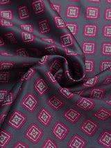 Pink & Grey Geometric Pocket Square