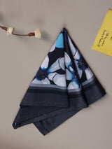 Black Floral Pocket Square