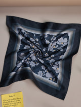 Blue Floral Pocket Square