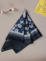 Blue Floral Pocket Square