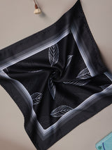 Black Floral Pocket Square