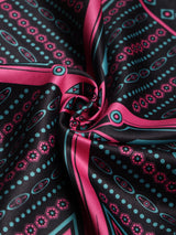 Pink & Black Geometric Pocket Square