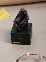 Black Floral Pocket Square