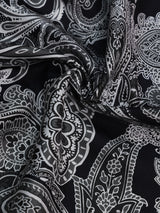 Black Paisley Silk Pocket Square