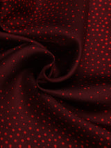 Maroon Dot Silk Pocket Square