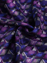 Purple Abstract Silk Pocket Square