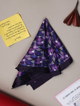 Purple Abstract Silk Pocket Square