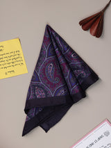 Purple Paisley Silk Pocket Square