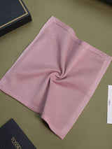 Pink Solid Knitted Pocket Square