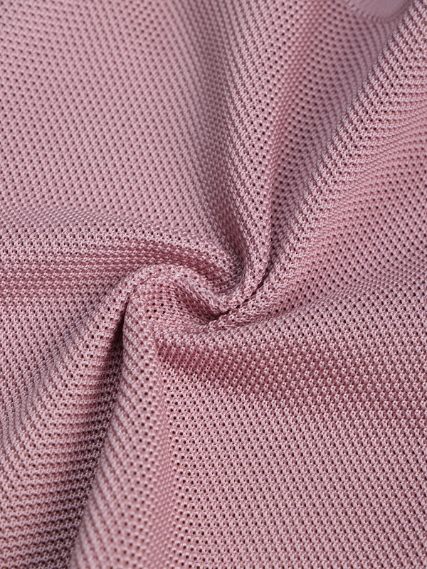 Pink Solid Knitted Pocket Square