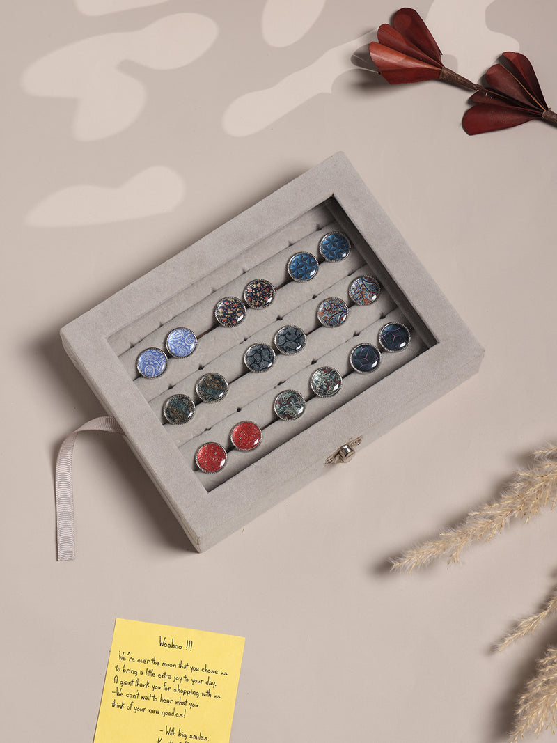 Tossido’s Nine-Pair Enamel Cufflink Collection