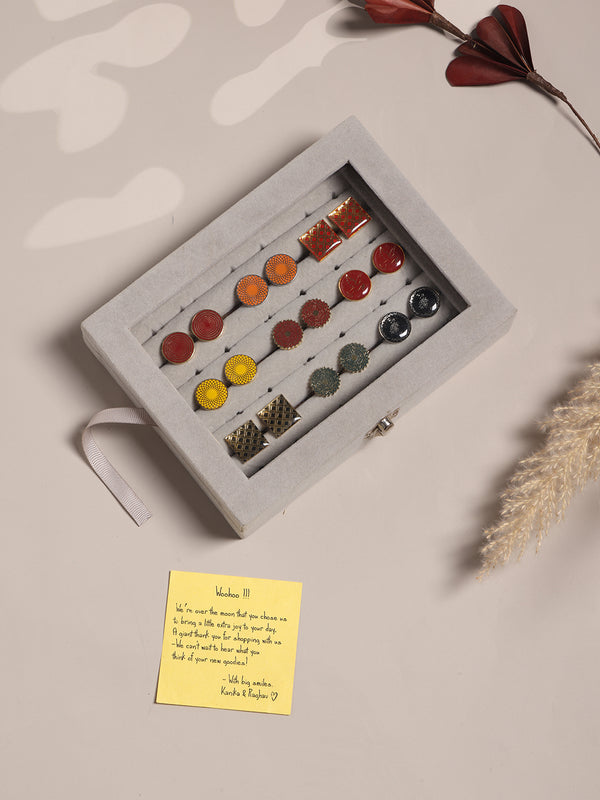 Tossido’s Curated Cufflink Collection – 9 Enamel-Accented Pairs