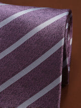 Purple Stripe Woven Necktie