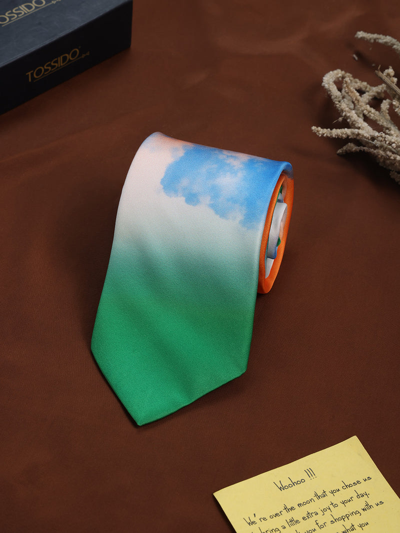 Tricolor Flag Printed Necktie