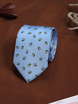 Blue Bee Printed Necktie