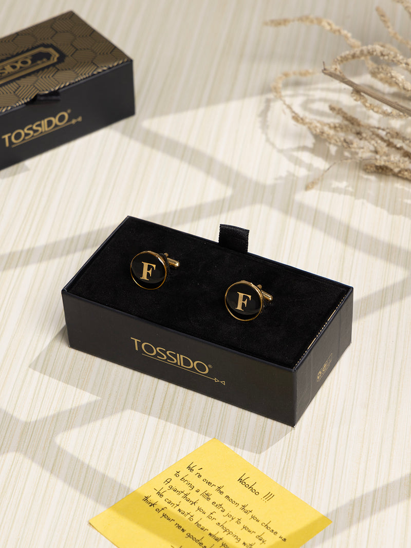 Alphabet F Cufflink