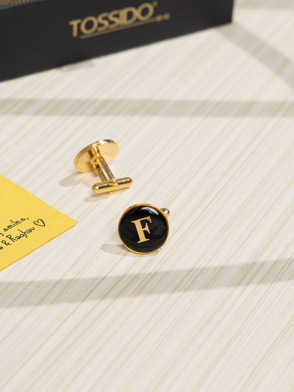 Alphabet F Cufflink