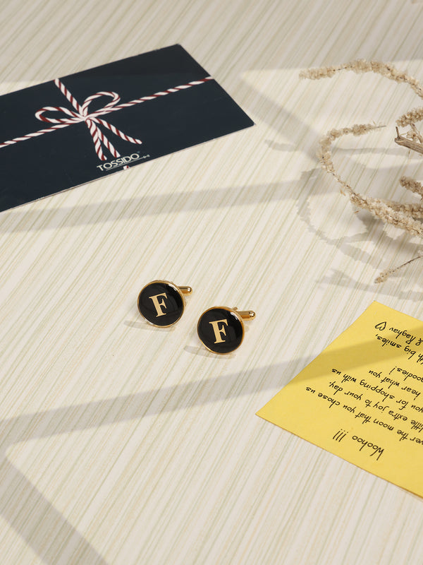 Alphabet F Cufflink