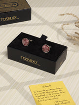 Pink Paisley Cufflinks