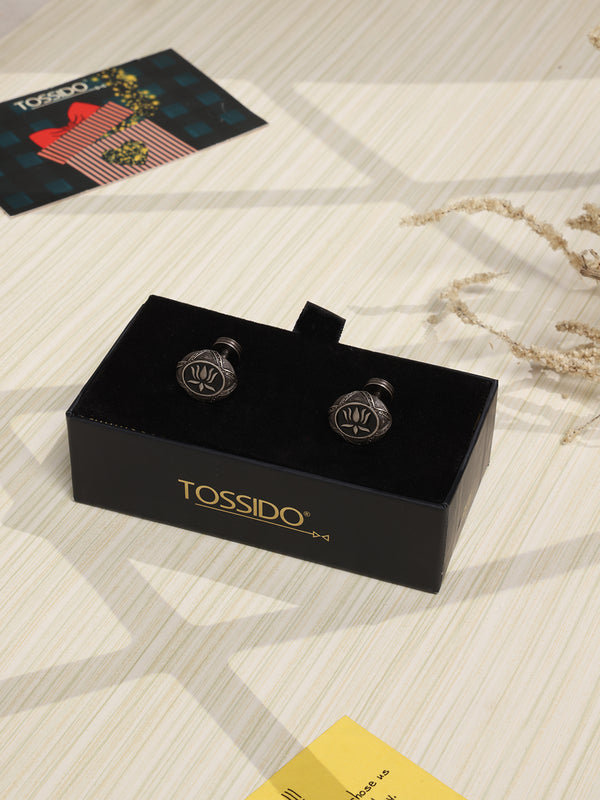 Grey Lotus Cufflinks