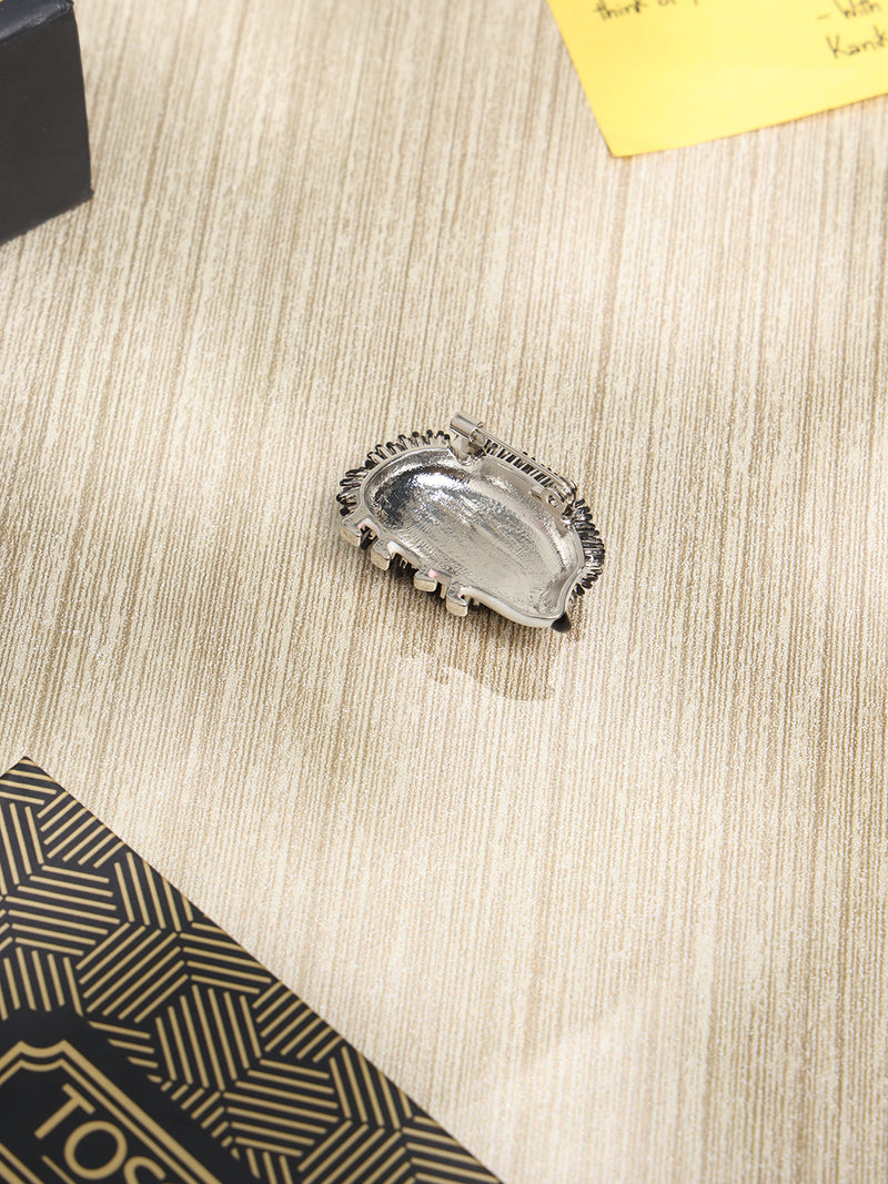 Black Hedgehog Brooch