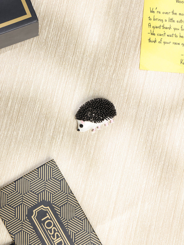 Black Hedgehog Brooch