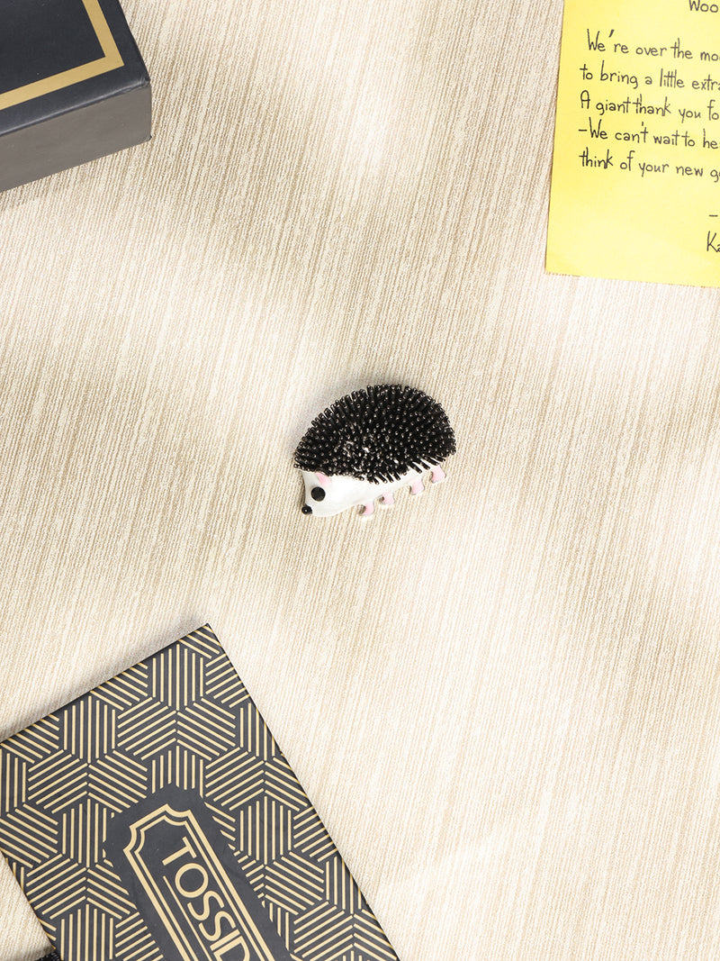 Black Hedgehog Brooch