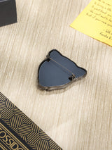 Grey Leopard Brooch