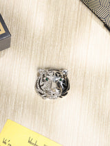 Silver Tiger Brooch
