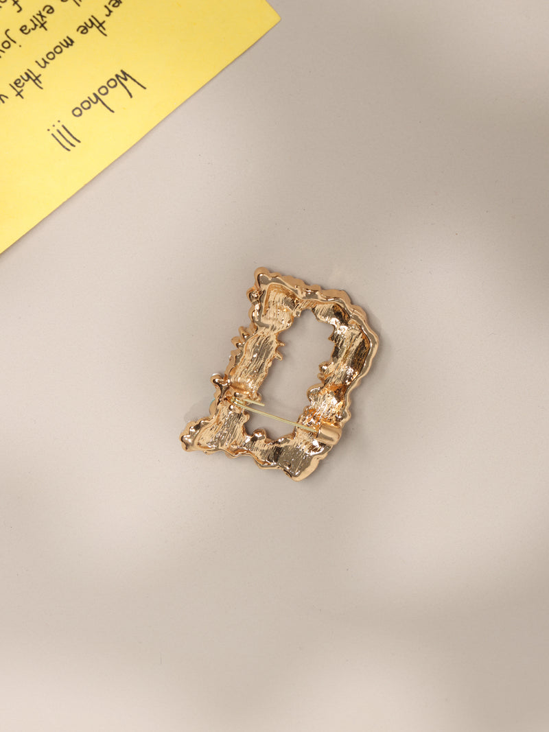 Multicolor Alphabet D Brooch