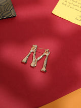 Golden Alphabet M Brooch