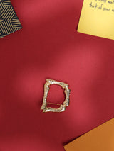 Golden Alphabet D Brooch