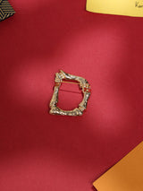 Golden Alphabet D Brooch