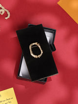 Golden Alphabet O Brooch