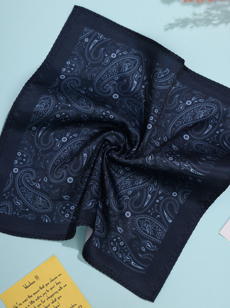Blue Paisley Pocket Square