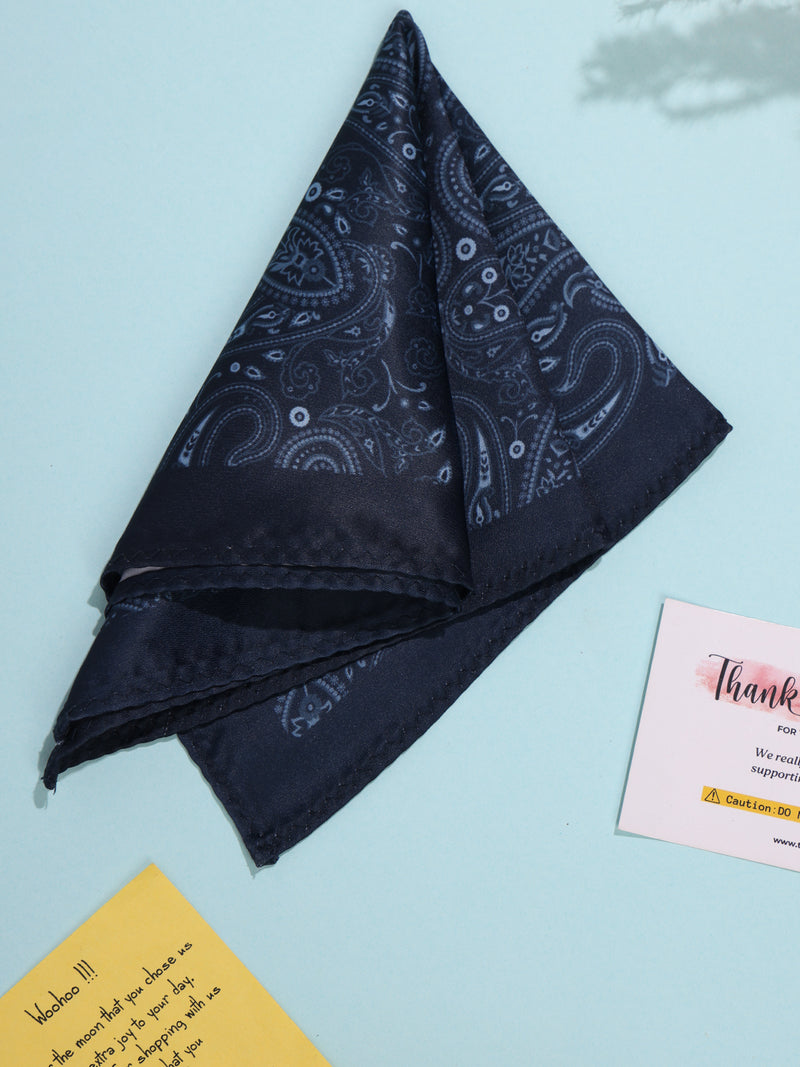 Blue Paisley Pocket Square